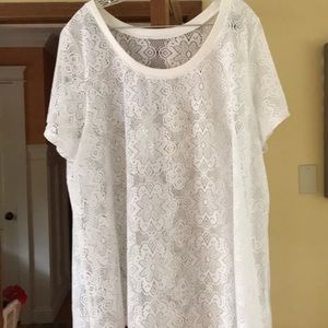 White Lace boxy fit tshirt